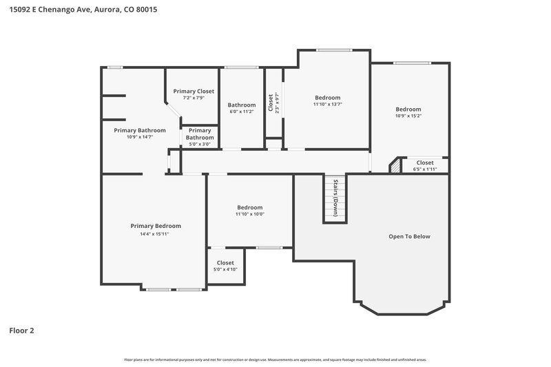 3,715/Mo, 15092 E Chenango Ave Aurora, CO 80015 Floor Plan View 2