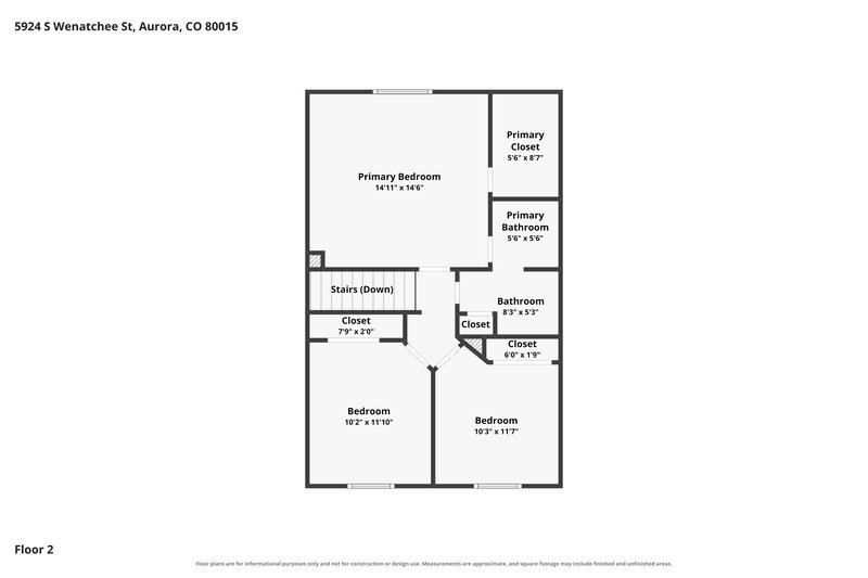 2,870/Mo, 5924 S Wenatchee St Aurora, CO 80015 Floor Plan View 2