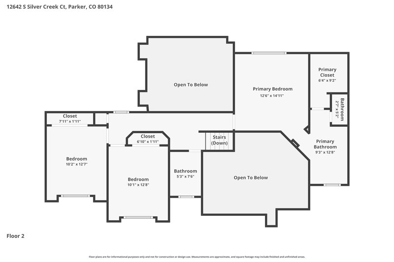 3,190/Mo, 12642 S Silver Creek Court Parker, CO 80134 Floor Plan View 3