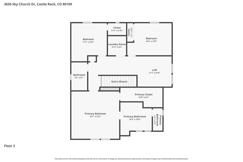 3,470/Mo, 3650 Sky Church Dr Castle Rock, CO 80109 Floor Plan View 2