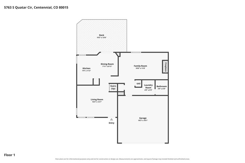 2,690/Mo, 5763 S Quatar Cir Centennial, CO 80015 Floor Plan View