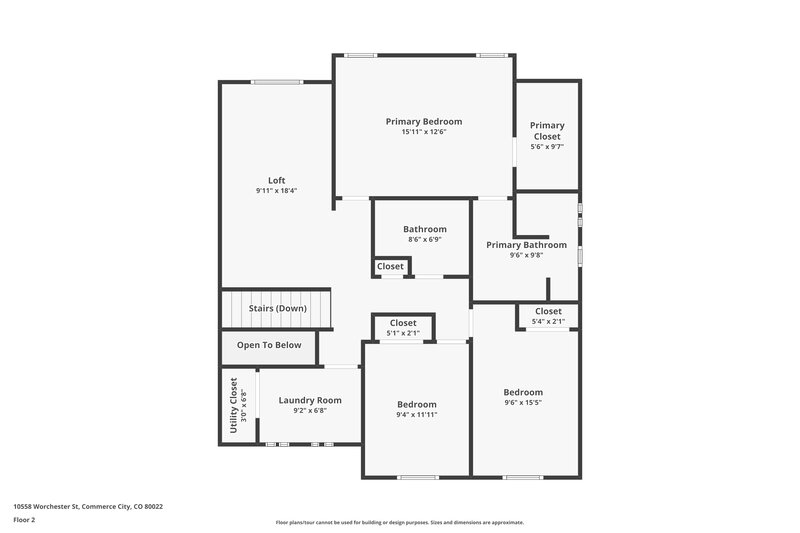 2,895/Mo, 10558 Worchester St Commerce City, CO 80022 Floor Plan View