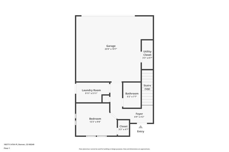 2,565/Mo, 18577 E. 47th Place Denver, CO 80249 Floor Plan View