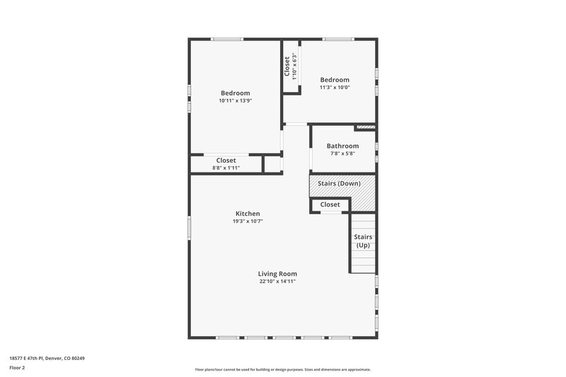 2,565/Mo, 18577 E. 47th Place Denver, CO 80249 Floor Plan View 2