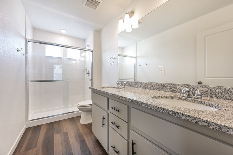 2,550/Mo, 18592 E. 47th Drive Denver, CO 80249 Main Bathroom View