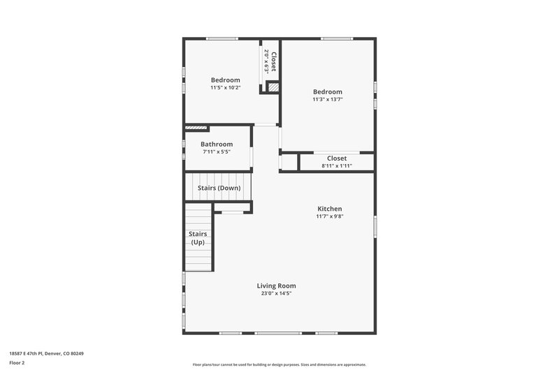 2,970/Mo, 18587 E. 47th Place Denver, CO 80249 Floorplan View 2