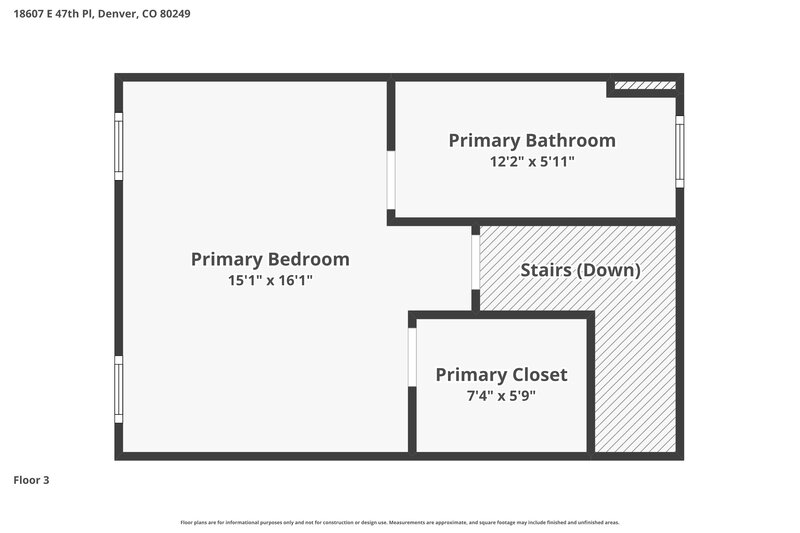 2,650/Mo, 18607 E. 47th Place Denver, CO 80249 Floorplan View 3