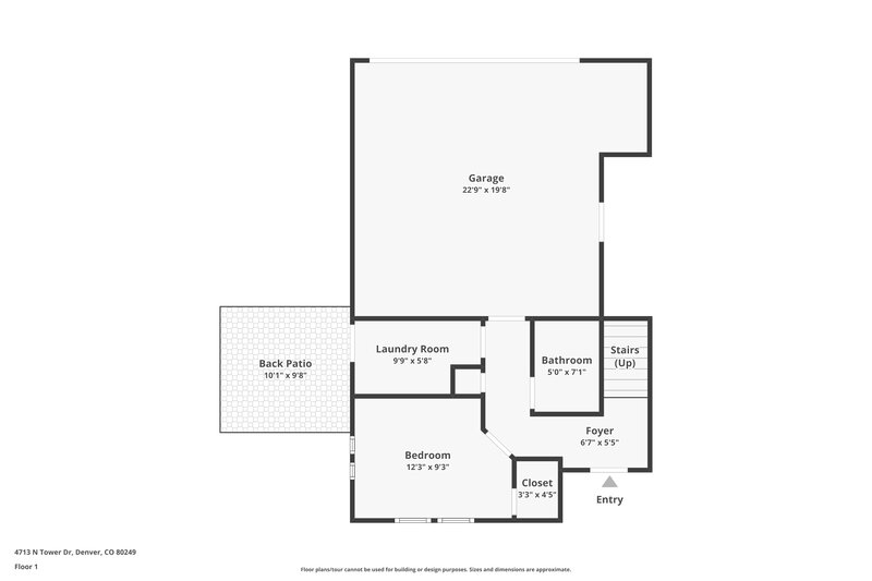 2,565/Mo, 4713 N. Tower Drive Denver, CO 80249 Floor Plan View