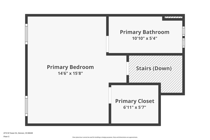 2,565/Mo, 4713 N. Tower Drive Denver, CO 80249 Floor Plan View 3