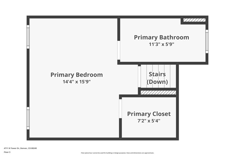 2,520/Mo, 4711 N. Tower Drive Denver, CO 80249 Floor Plan View 3