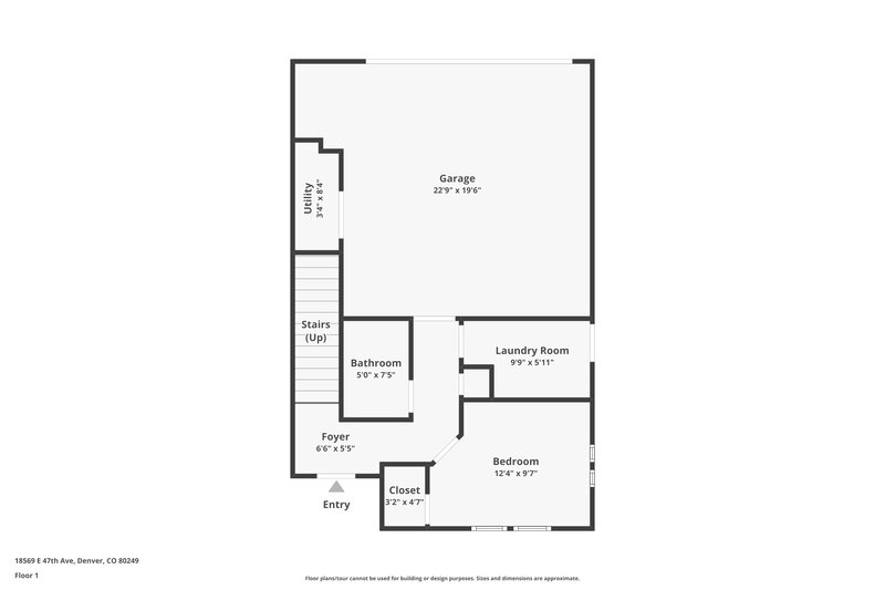 2,875/Mo, 18569 E. 47th Avenue Denver, CO 80249 Floor Plan View