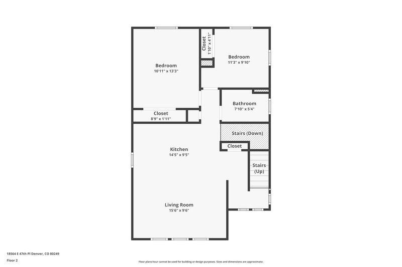 2,665/Mo, 18564 E. 47th Place Denver, CO 80249 Floor Plan View 2