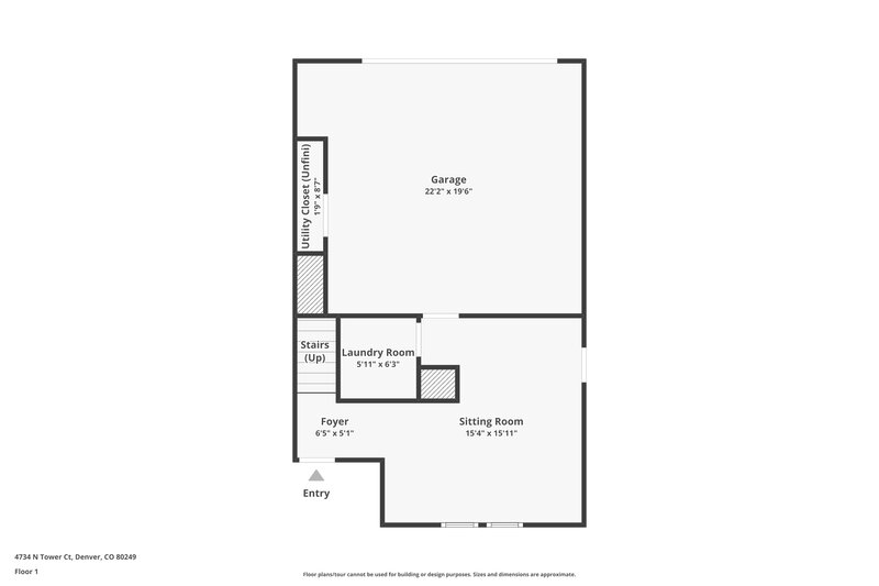 2,795/Mo, 4734 N. Tower Court Denver, CO 80249 Floor Plan View