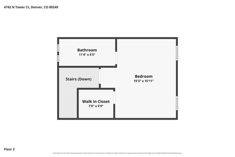 3,495/Mo, 4742 N. Tower Court Denver, CO 80249 Floorplan View