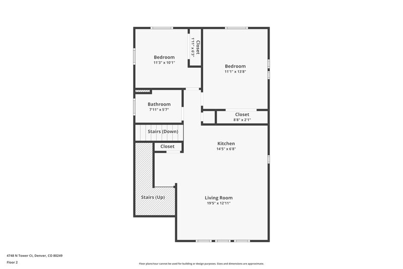 2,580/Mo, 4748 N. Tower Court Denver, CO 80249 Floorplan View 2