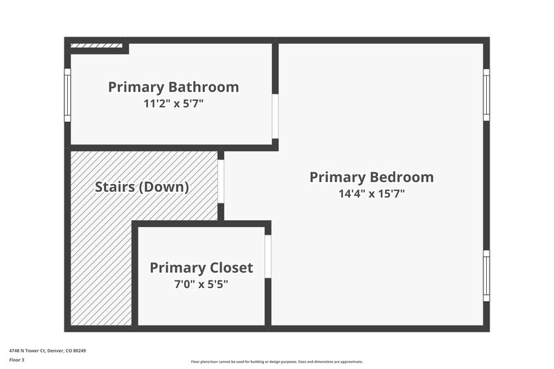 2,580/Mo, 4748 N. Tower Court Denver, CO 80249 Floor Plan View 3