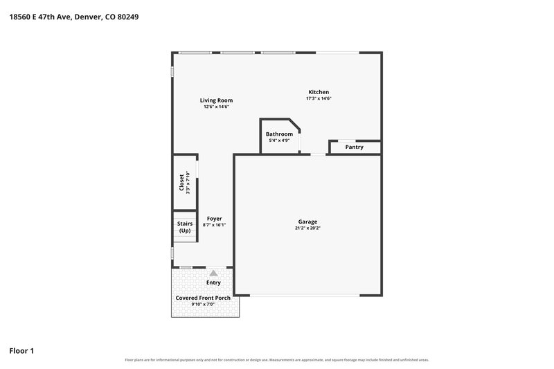 2,675/Mo, 18560 E. 47th Avenue Denver, CO 80249 Floor Plan View