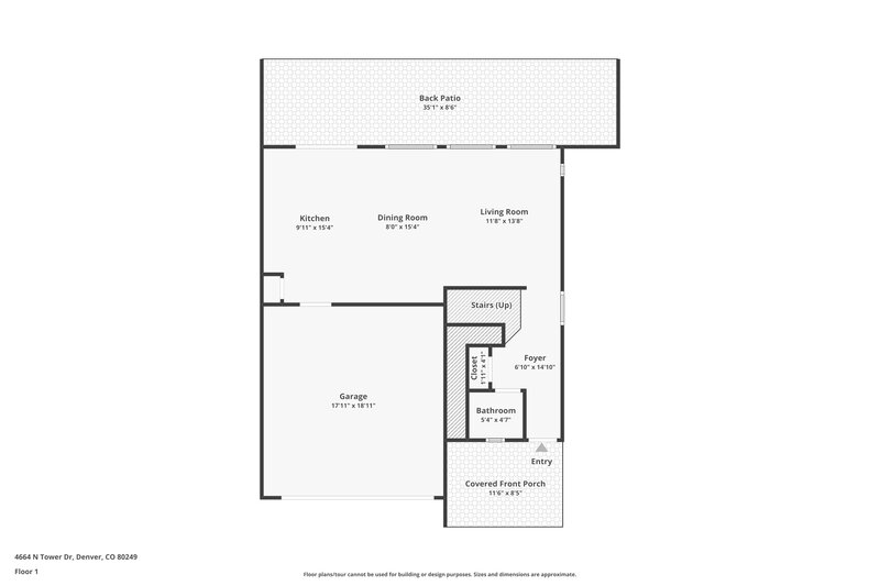 2,620/Mo, 4664 N. Tower Drive Denver, CO 80249 Floor Plan View