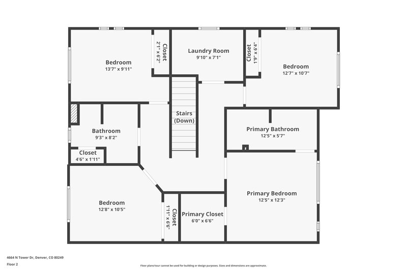 2,620/Mo, 4664 N. Tower Drive Denver, CO 80249 Floor Plan View 2