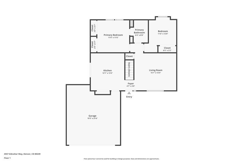 2,515/Mo, 4557 Gibraltar Way Denver, CO 80249 Floor Plan View 2