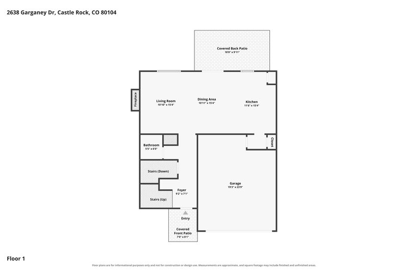 3,140/Mo, 2638 Garganey Dr Castle Rock, CO 80104 Floor Plan View 3