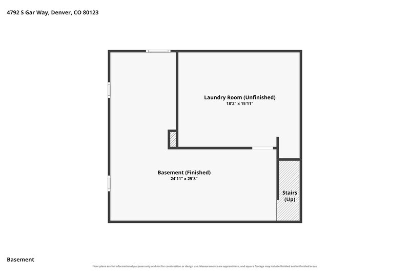 3,280/Mo, 4792 S Gar Way Denver, CO 80123 Floor Plan View
