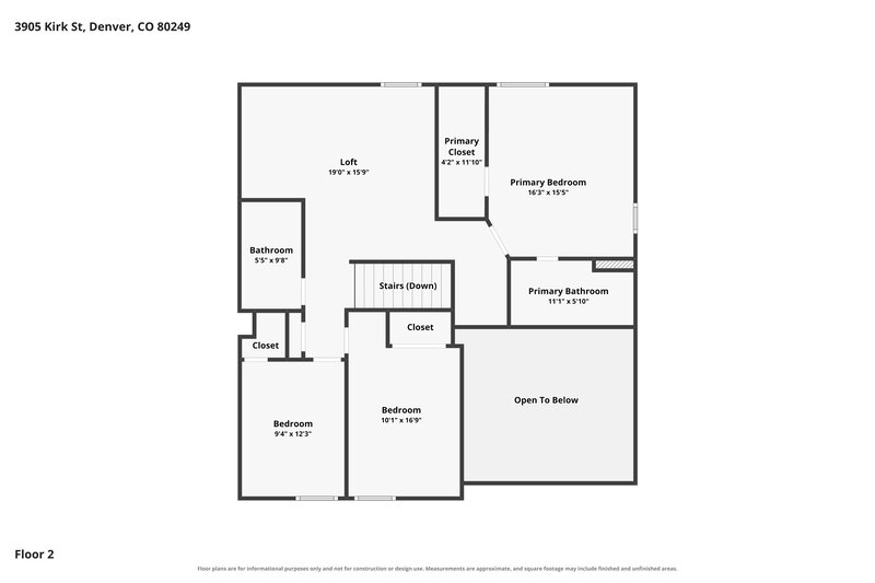 3,230/Mo, 3905 Kirk St Denver, CO 80249 Floorplan View 2