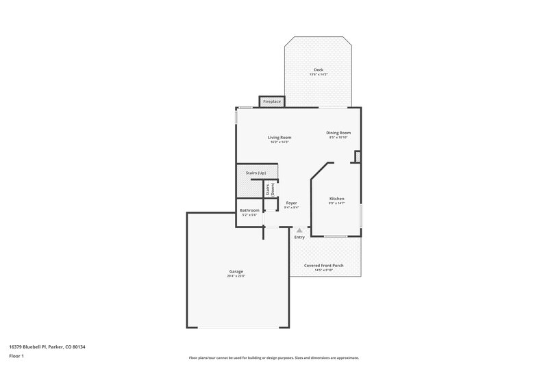 2,710/Mo, 16379 Bluebell Pl Parker, CO 80134 Floor Plan View