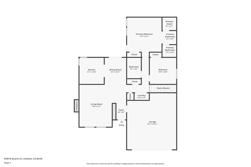 3,155/Mo, 8780 W Quarto Cir Littleton, CO 80128 Floor Plan View 2