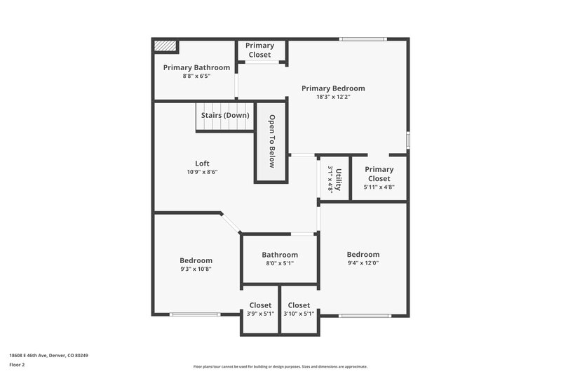 2,720/Mo, 18608 E 46th Ave Denver, CO 80249 Floor Plan View 2