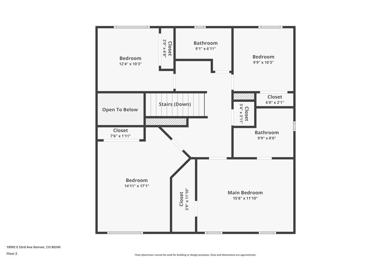 2,705/Mo, 18992 E 53rd Ave Denver, CO 80249 Floorplan View 2