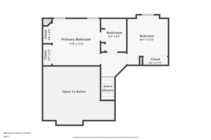 2,555/Mo, 4590 Genoa St Denver, CO 80249 Floor Plan View 3