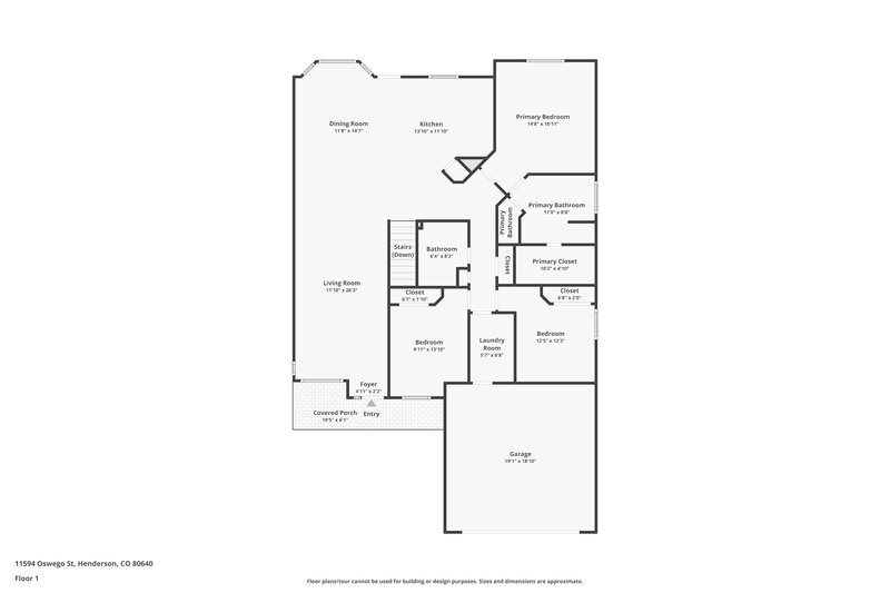 2,870/Mo, 11594 Oswego St Commerce City, CO 80640 Floor Plan View 2
