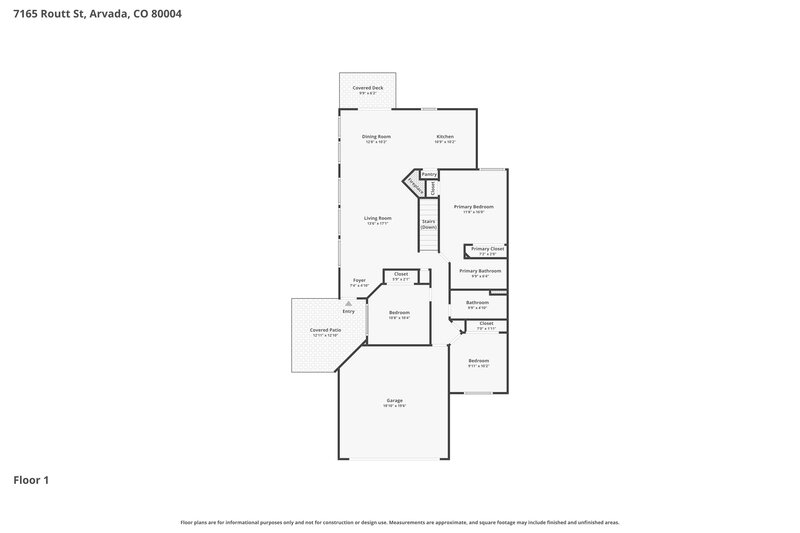 3,345/Mo, 7165 Routt St Arvada, CO 80004 Floor Plan View 2