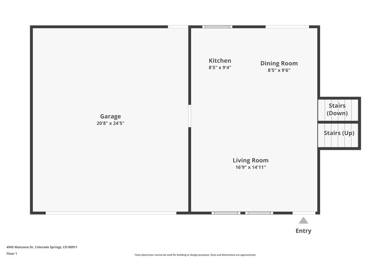 1,925/Mo, 4945 Manzana Dr Colorado Springs, CO 80911 Floorplan View 2