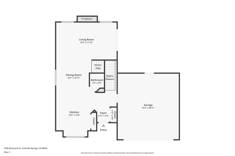 2,335/Mo, 2785 Richmond Dr Colorado Springs, CO 80922 Floor Plan View 2