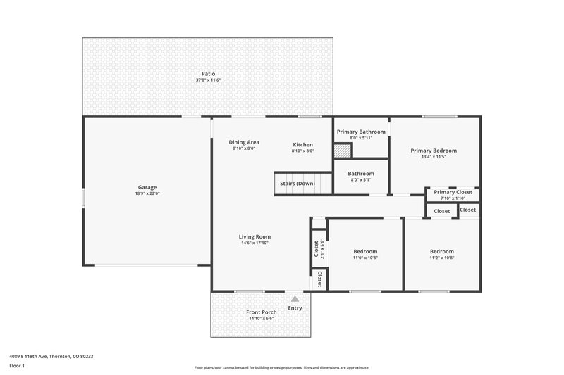 2,565/Mo, 4089 E 118th Ave Thornton, CO 80233 Floor Plan View