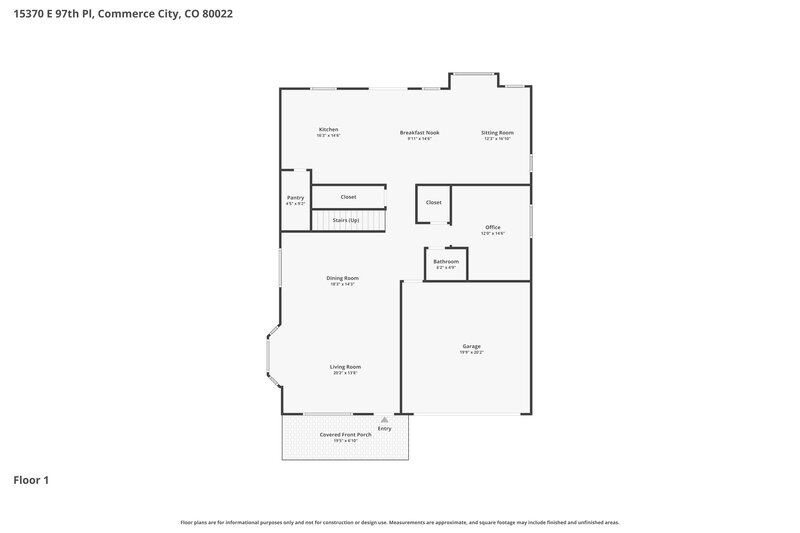 3,205/Mo, 15370 E 97th Pl Commerce City, CO 80022 Floor Plan View