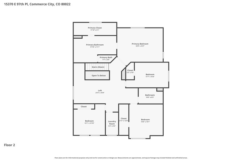 3,205/Mo, 15370 E 97th Pl Commerce City, CO 80022 Floor Plan View 2