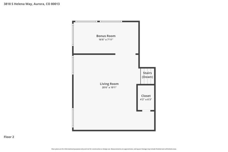 3,060/Mo, 3818 S Helena Way Aurora, CO 80013 Floorplan View 3