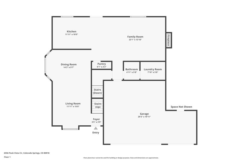 2,945/Mo, 6556 Peak Vista Cir Colorado Springs, CO 80918 Floor Plan View