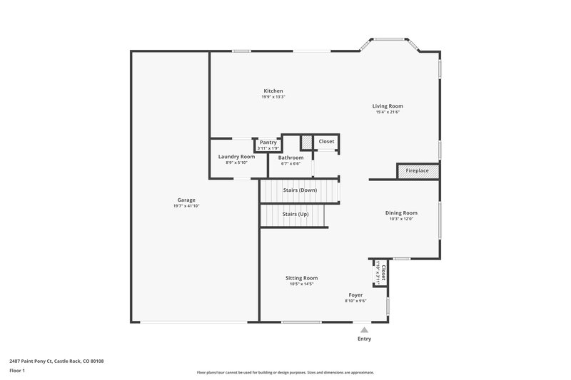 3,415/Mo, 2487 Paint Pony Ct Castle Rock, CO 80108 Floorplan View