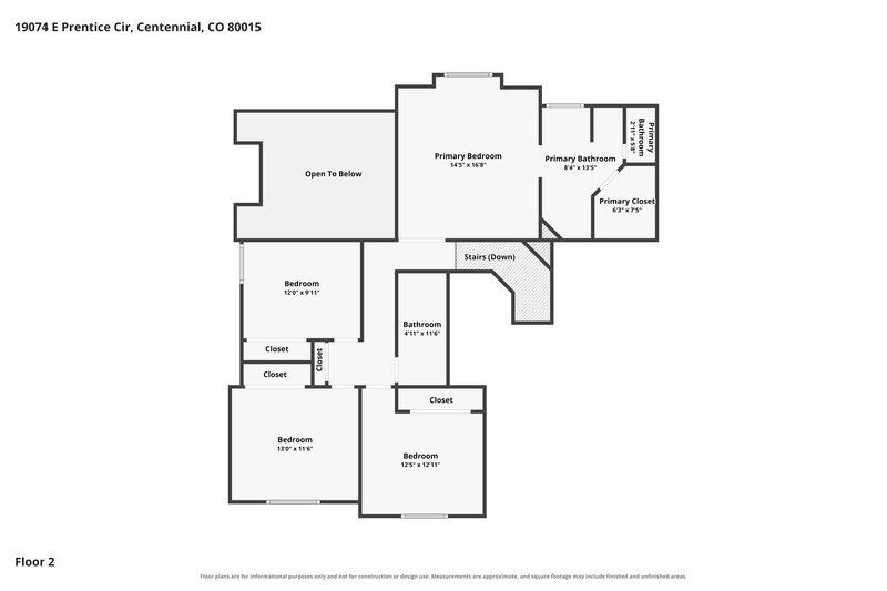 3,385/Mo, 19074 E Prentice Cir Centennial, CO 80015 Floor Plan View 2