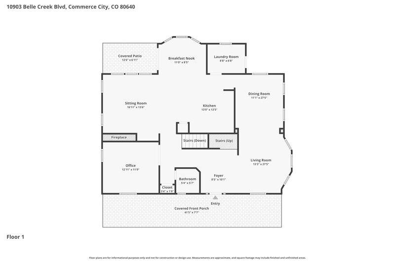 3,905/Mo, 10903 Belle Creek Blvd Commerce City, CO 80640 Floor Plan View