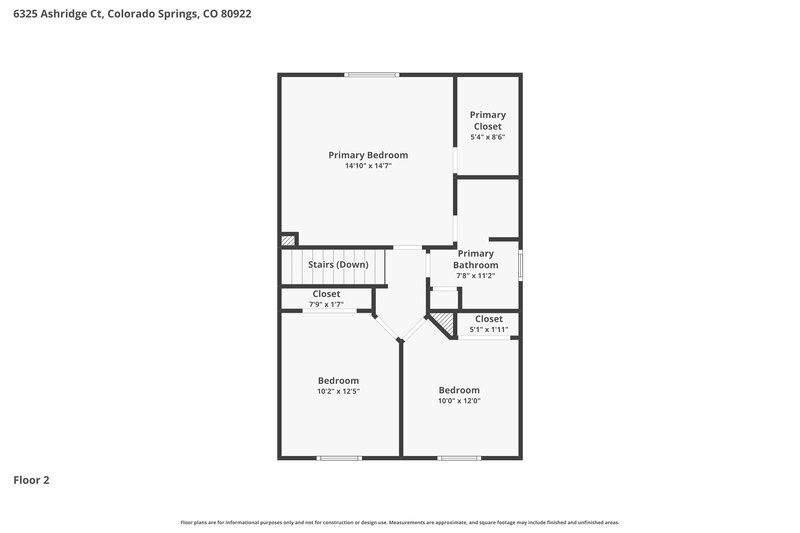 2,495/Mo, 6325 Ashridge Ct Colorado Springs, CO 80922 Floor Plan View 2