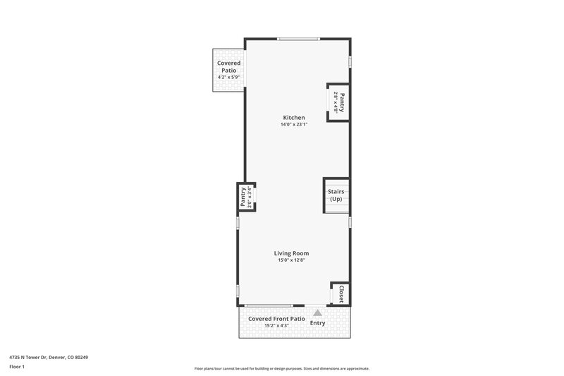2,240/Mo, 4735 N. Tower Drive Denver, CO 80249 Floor Plan View