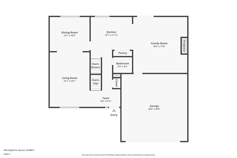 2,655/Mo, 645 S Joplin St Aurora, CO 80017 Floor Plan View 2