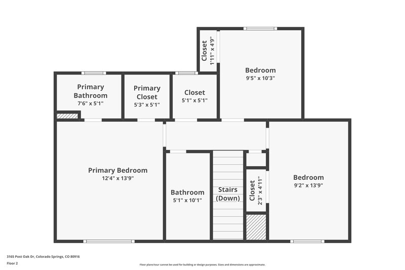 1,975/Mo, 3165 Post Oak Dr Colorado Springs, CO 80916 Floor Plan View 2