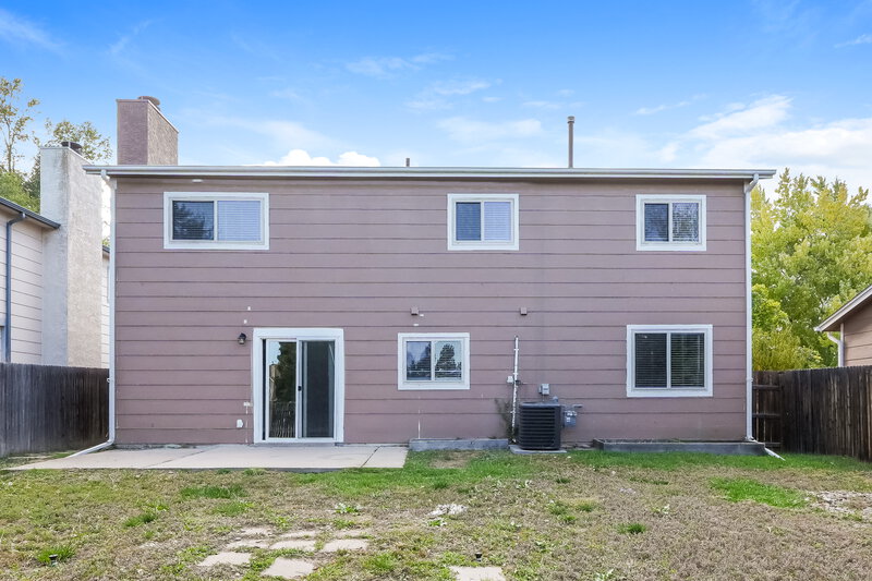 1,975/Mo, 3165 Post Oak Dr Colorado Springs, CO 80916 Rear View