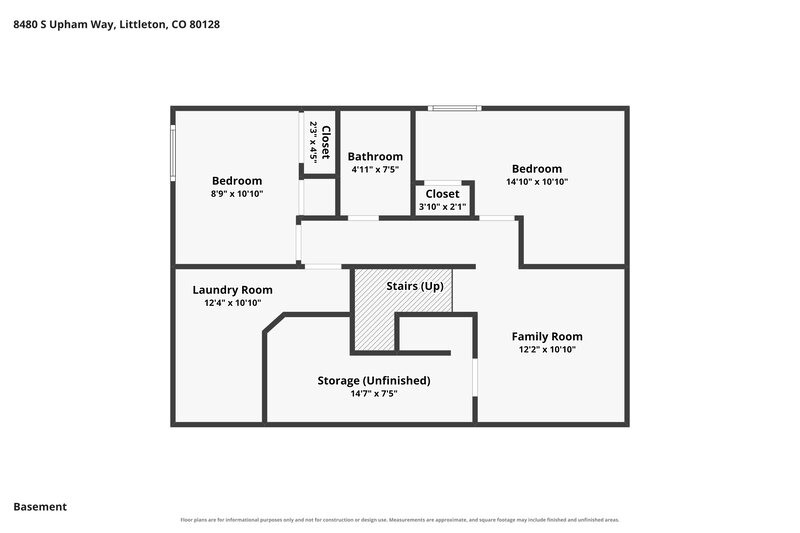 3,090/Mo, 8480 S Upham Way Littleton, CO 80128 Floor Plan View